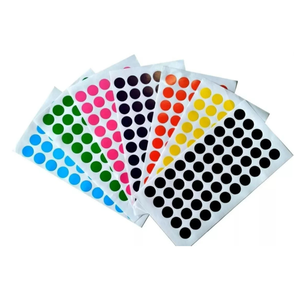 1000  ETIQUETAS ADESIVAS REDONDAS CIRCULO 2CM CONVITES ENVELOPES DECORAÇÃO