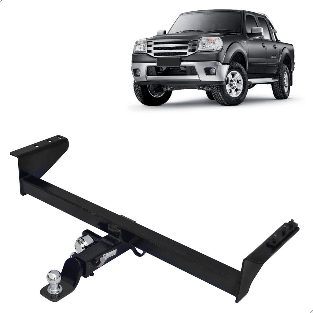 Engate de Reboque Com Ponteira Removivel 1500 Kg Ranger 2005 2006 2007 2008 2009 2010 2011 2012 Rabicho Puxador Suporte