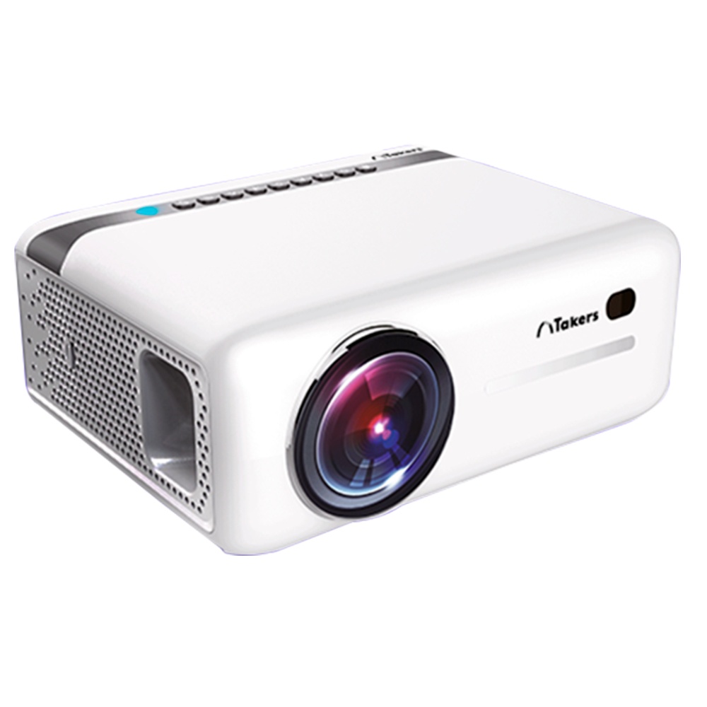 Projetor Takers E520H LCD 9000 Lumens HDMI Wi-Fi Bivolt HD Portátil para Filmes Aulas e Apresentações