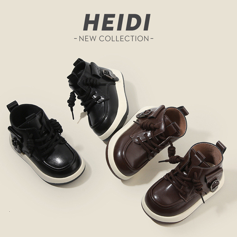 1-6 anos de idade crianças Martin botas primavera outono meninos botas curtas moda britânica meninas botas de couro sola