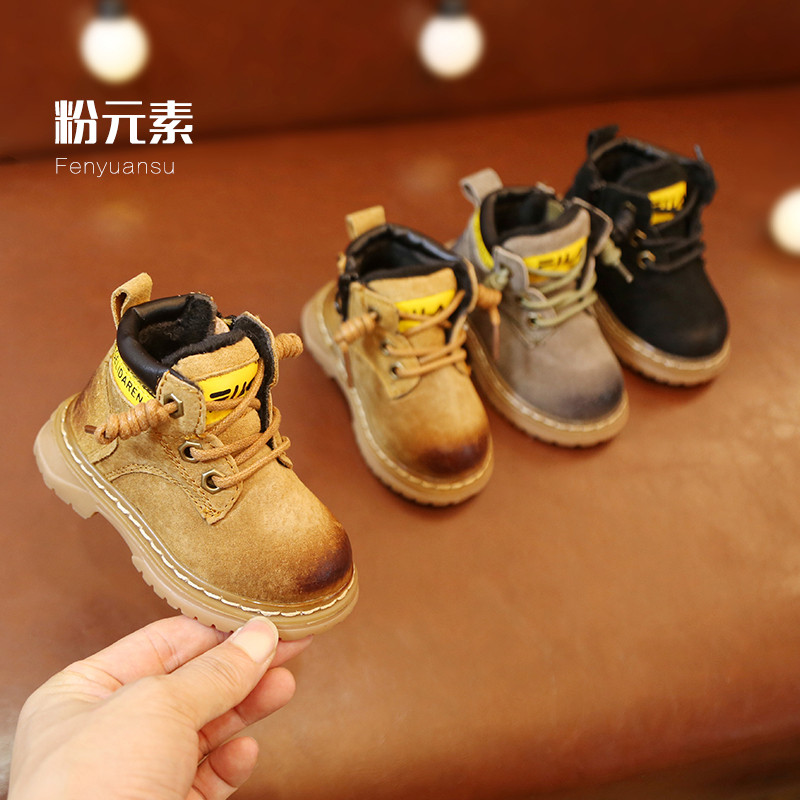 Primavera outono estilo bebê criança sapatos menino bebê Martin botas 1 a 3 anos de idade sapatos de bebê sola macia ant