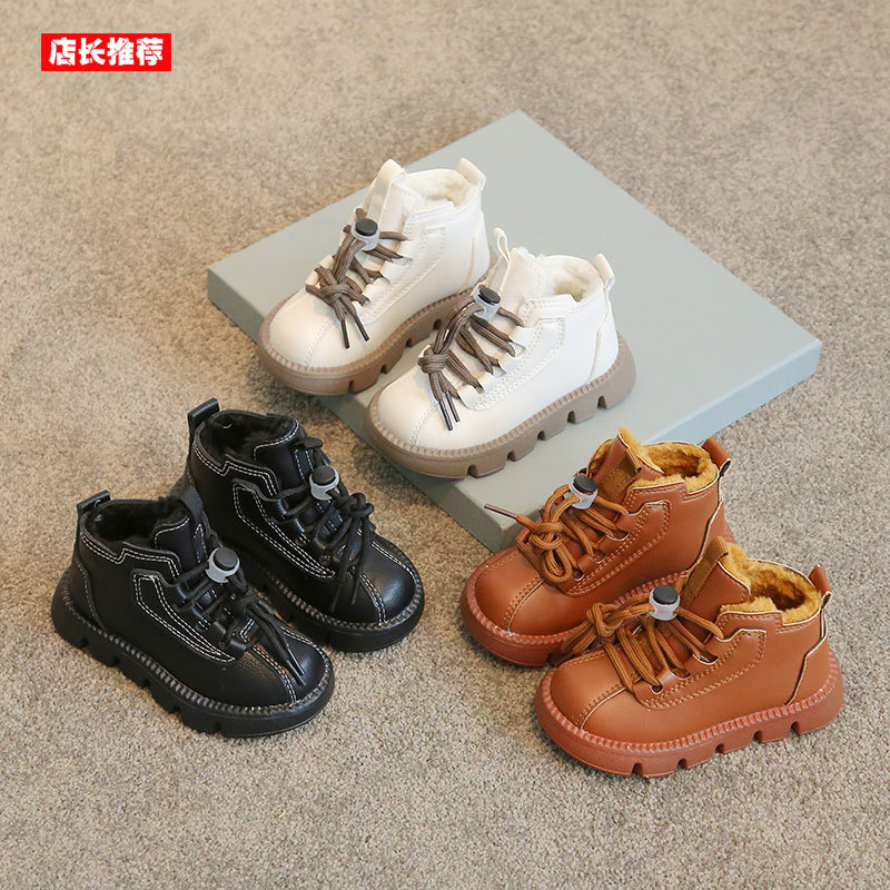 1-3 anos de idade 5 bebê Martin botas meninos sapatos estilo inverno forro de lã grandes sapatos de algodão crianças bot
