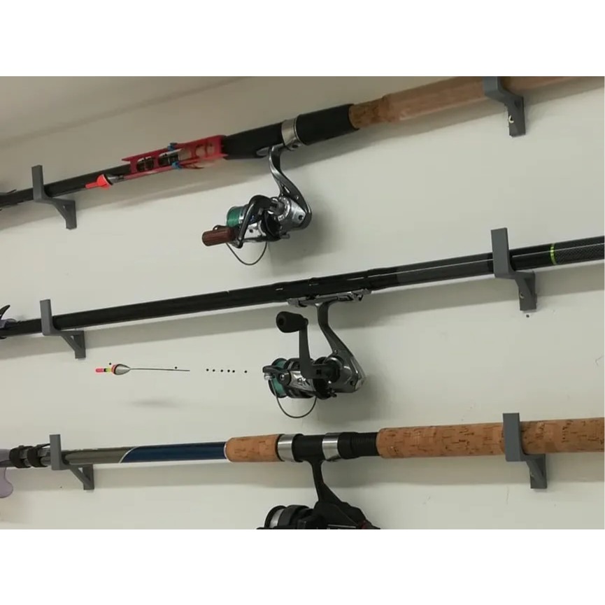 Kit 2 Suportes de Vara de Pesca para Parede – Organização e Proteção