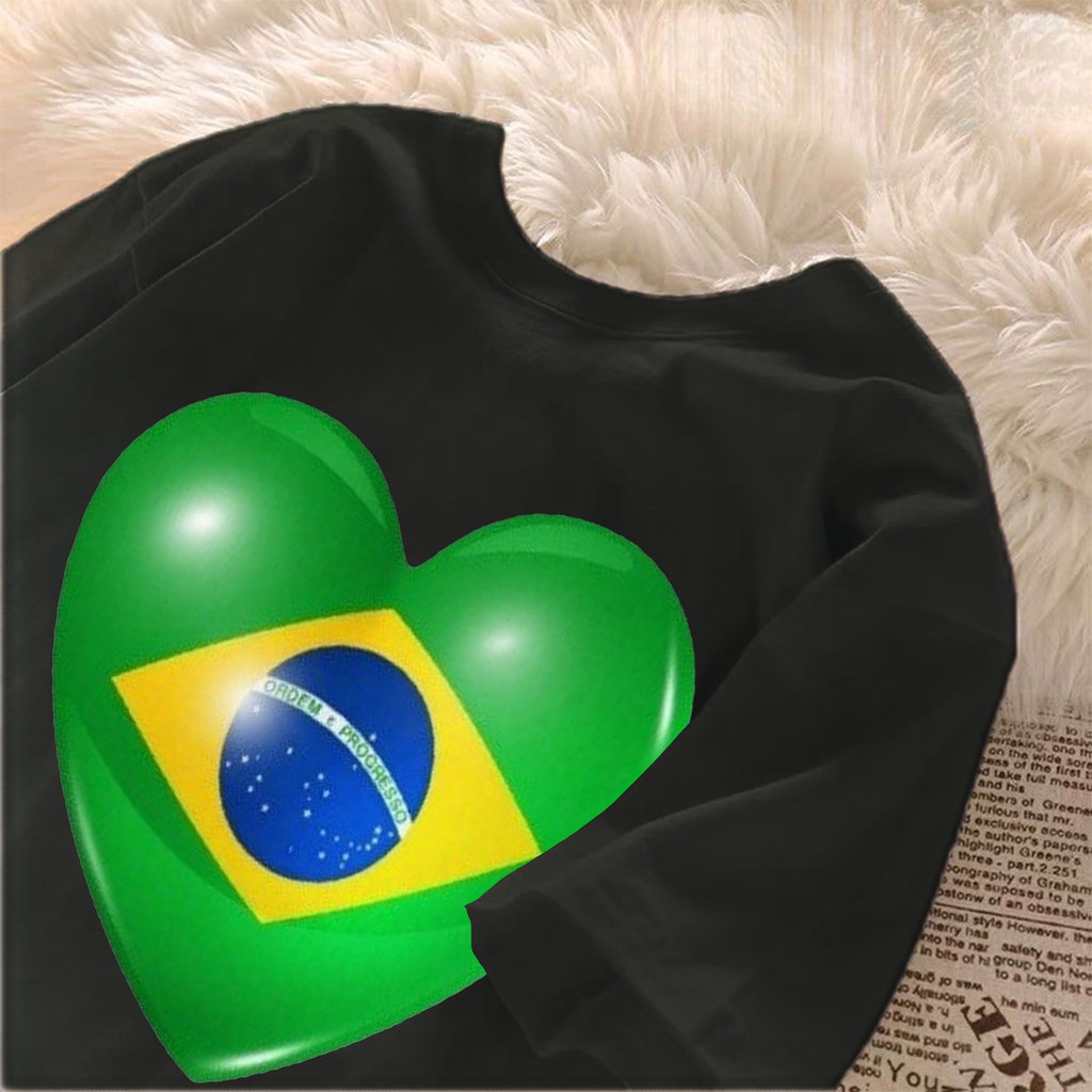 [Camiseta Premium Algodão]JOJO Women's Brazil T-shirt 100% Cotton Short Sleeve Summer T-shirt#4