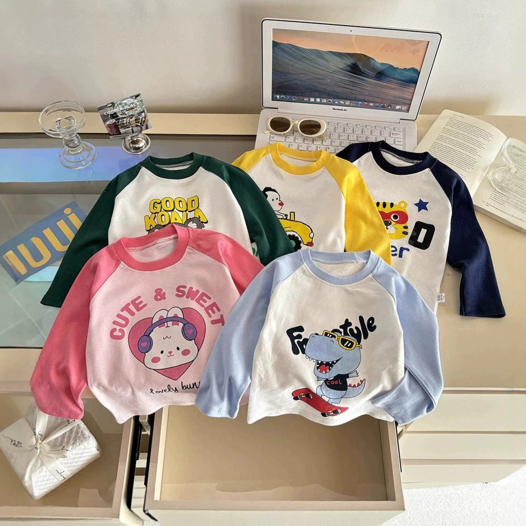 [Advanced Sense]LUCYK Fans find bargains Children's Long Sleeve t Spring and autumn cotton base shirt for babies, new Ko