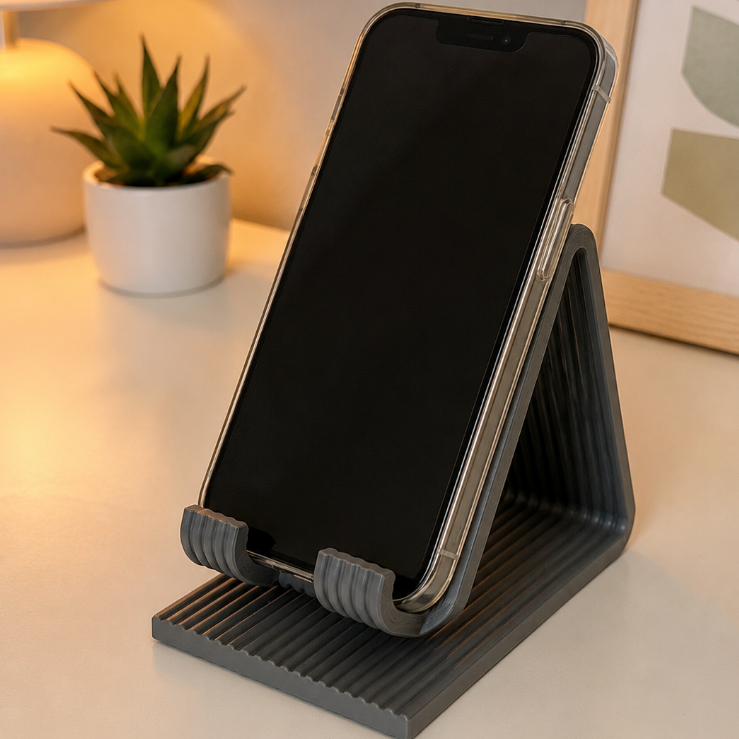 Suporte para Celular de Mesa Impressão 3D Resistente Minimalista para iPhone Android