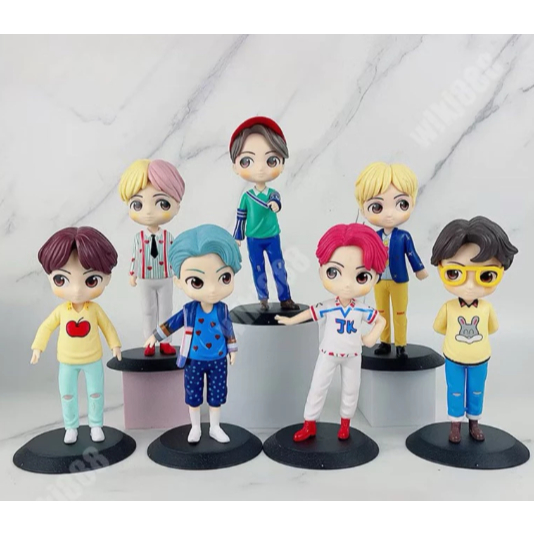 Kpop Estrela Modelo Brinquedo Ação Bang-tan Meninos Grupos BT21 F