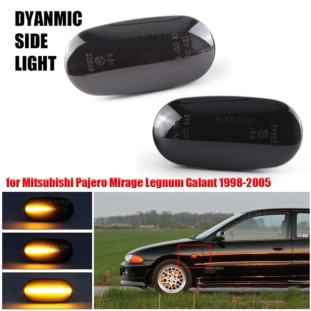 2Pçs Dynamic Para Mitsubishi Triton L200 2005-2015Pajero Montero Sport Nativa08-16 Lâmpada De Sinalização De Giro De Luz