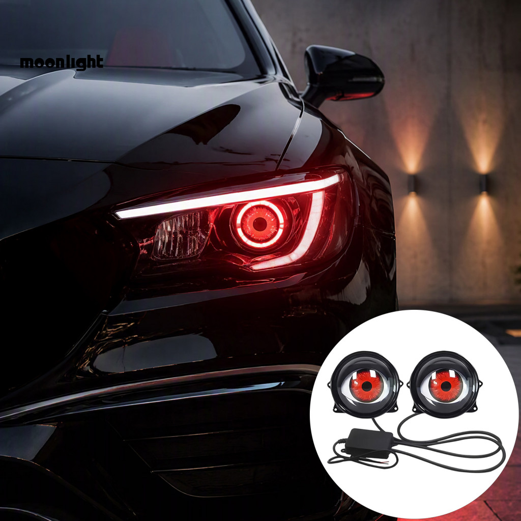 Dynamic Eye Projection Car Lights Demon Rgb Animation Lamps with 6/33 Modes Remote Control 12-36v Dc Vehicle Exterior De