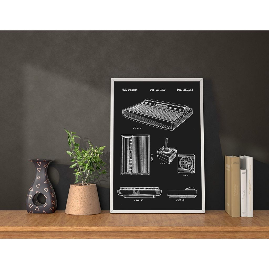Quadro Placa decorativa geek Console Game Arte Poster Atari