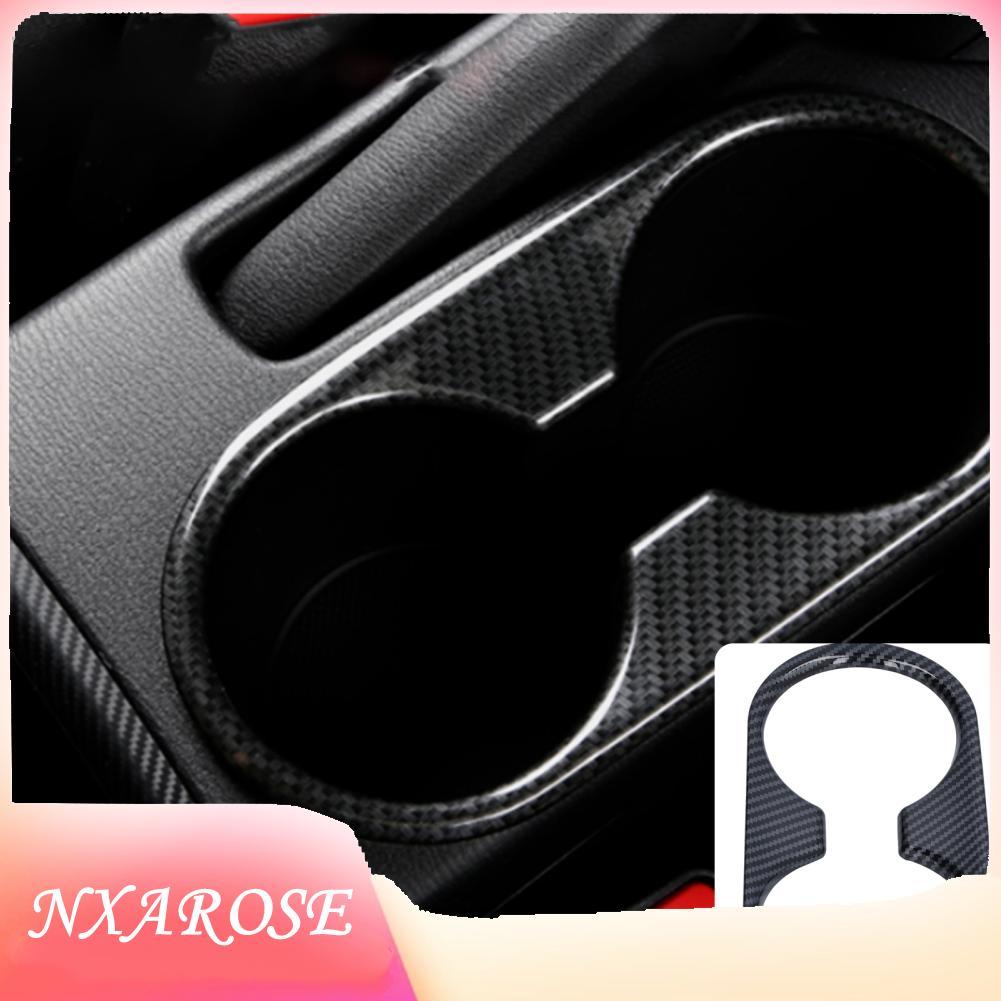 Nxarose Akozon suporte de copo guarnição fibra de carbono capa do console do carro quadro adesivo para cx-3 2017-2019