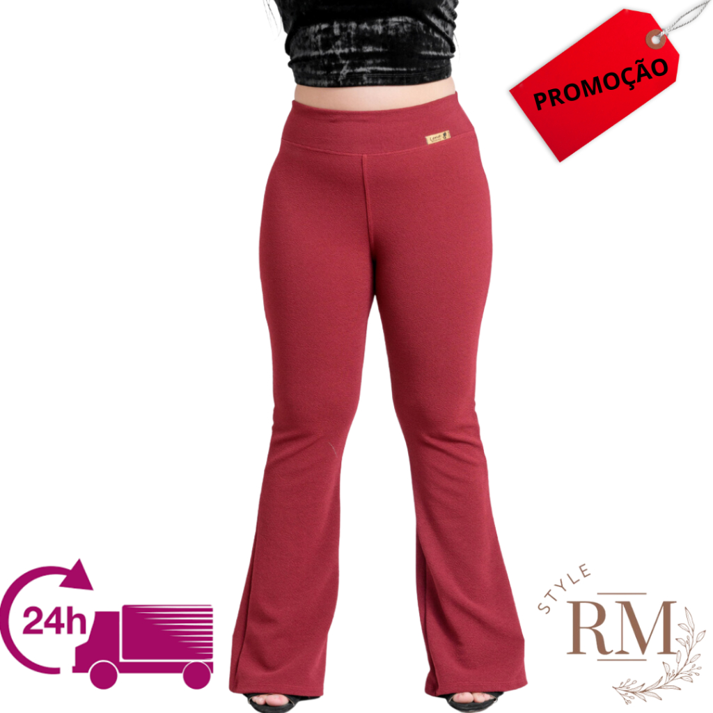 Calça Bailarina Malha Crepe Conforto e Estilo Feminina Bailarina Frio leg
