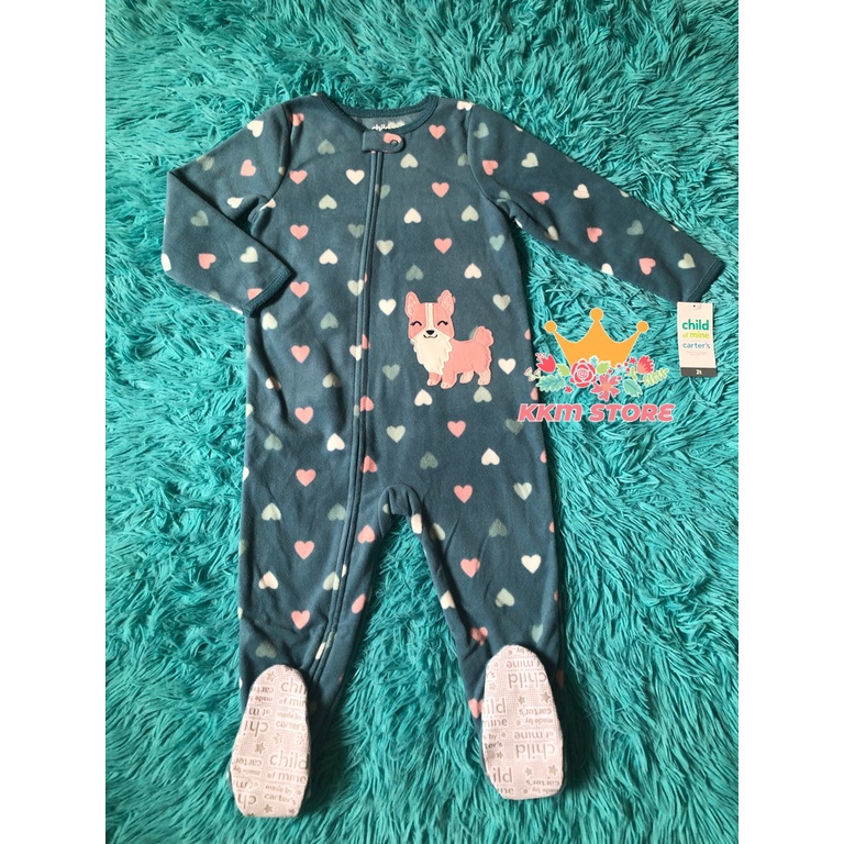 Macacão em fleece Child of mine by Carter's pronta entrega menina