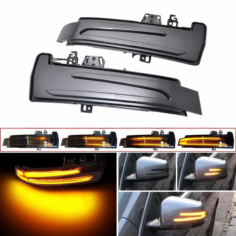 Para Mercedes Benz W204 CLA A B C E GLA GLK CLS W176 W212 2 Peças de Qualidade, Lente de Sinalizador de Direção LED Dinâ