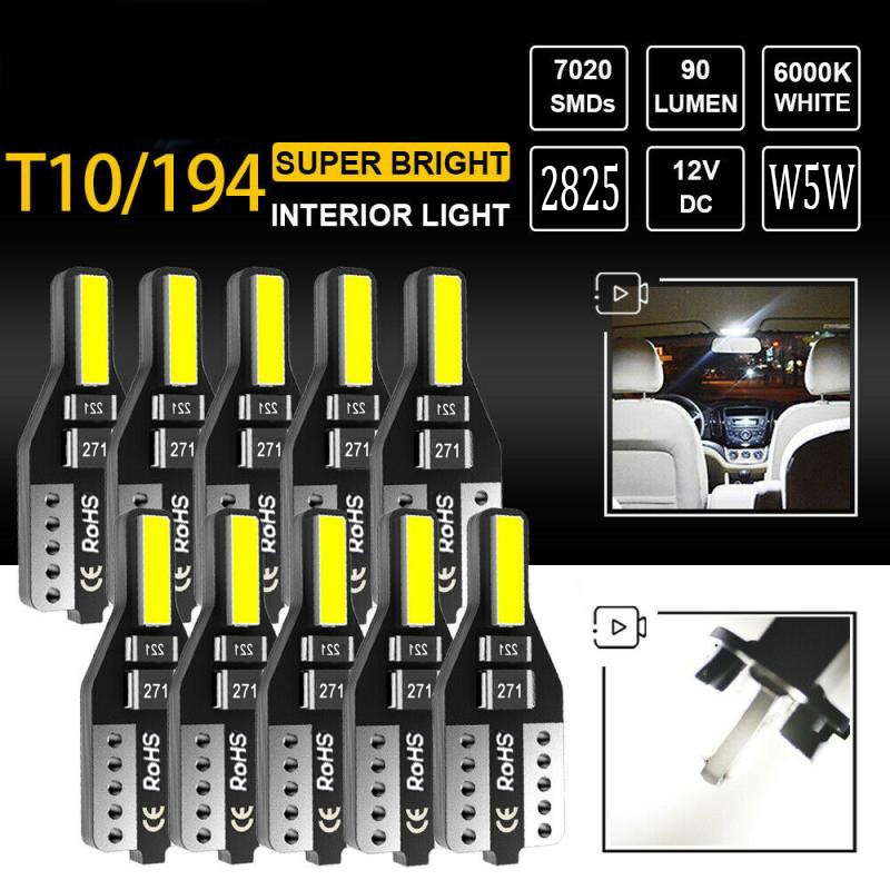 Novo Novo 4 PCS Novo T10 Lâmpadas de Interior LED para Carro Canbus Sem Erro W5w 194 168 Luzes Laterais de Clips Estilo