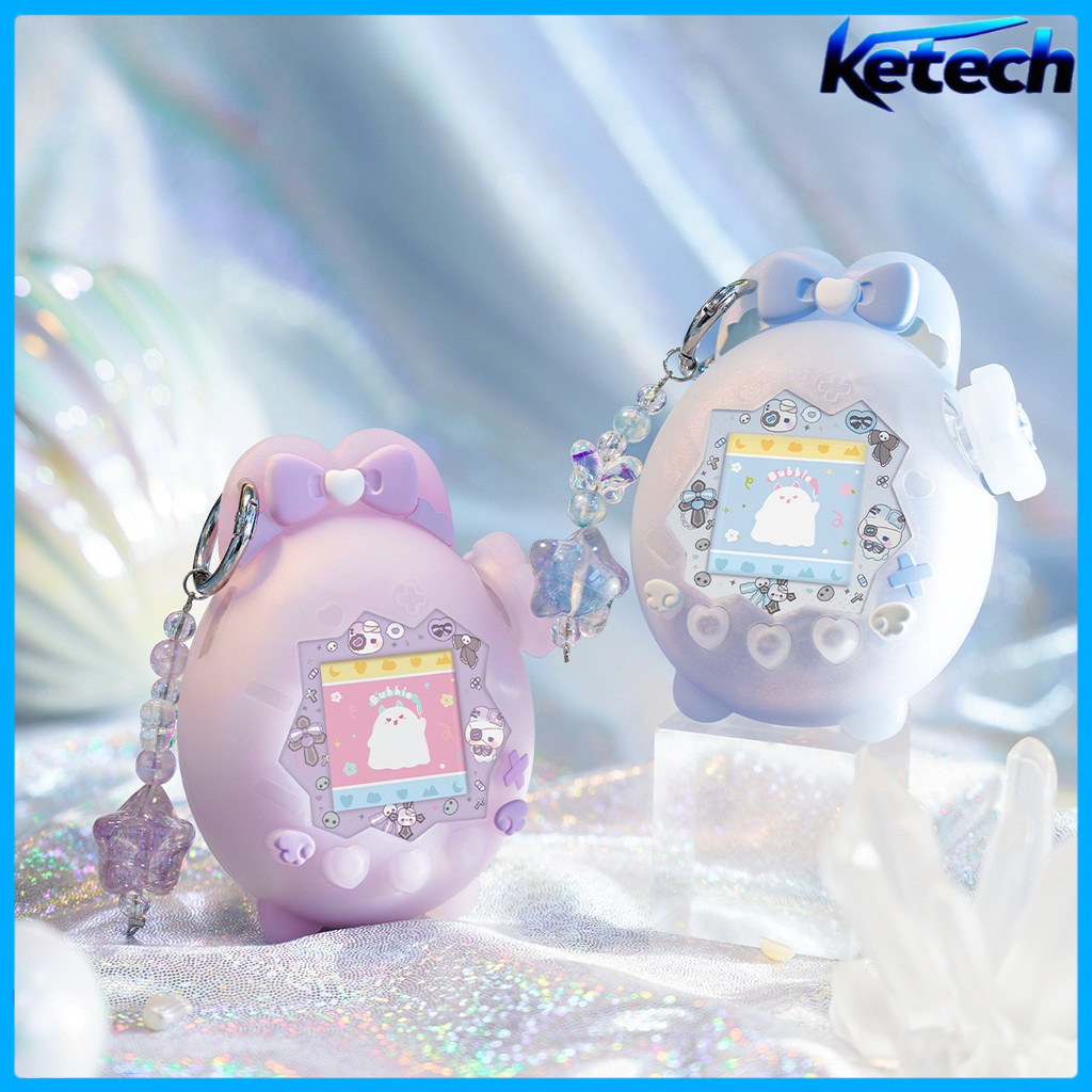 Conjunto De Acessórios Tamagotchi Paradise , Cor Polarizada , Design De Coelho Fofo , Adesivo De Capa De Silicone Macio