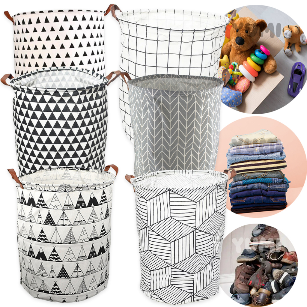 O Melhor Cesto Organizador Multiuso de Roupa Suja Brinquedos Bebê Dobrável 35 x 45