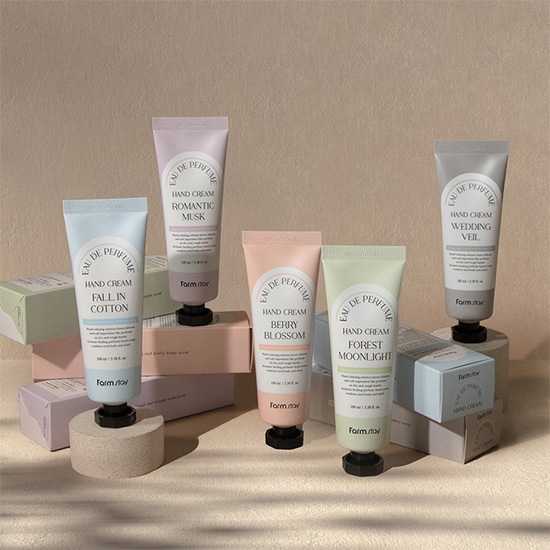 Farmstay Eau de Perfume Creme Para As Mãos Romântico Musk Berry Blossom Véu de Casamento Floresta Luar Outono Em Algodão