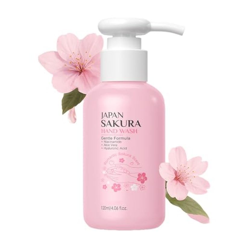 Sabonete De Espuma Para Mãos Cherry Blossoms Com Dispensador De Bomba , Líquido Hidratante As , Todo Natural , Sem Álcoo