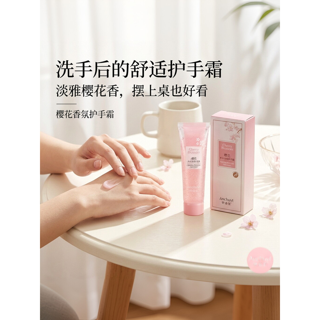 Yanchuntang Cherry Blossom Hidratante Hidratante Creme para as Mãos 80g Anti-Rachaduras Anti-Seco Hidratante Rejuvenesce