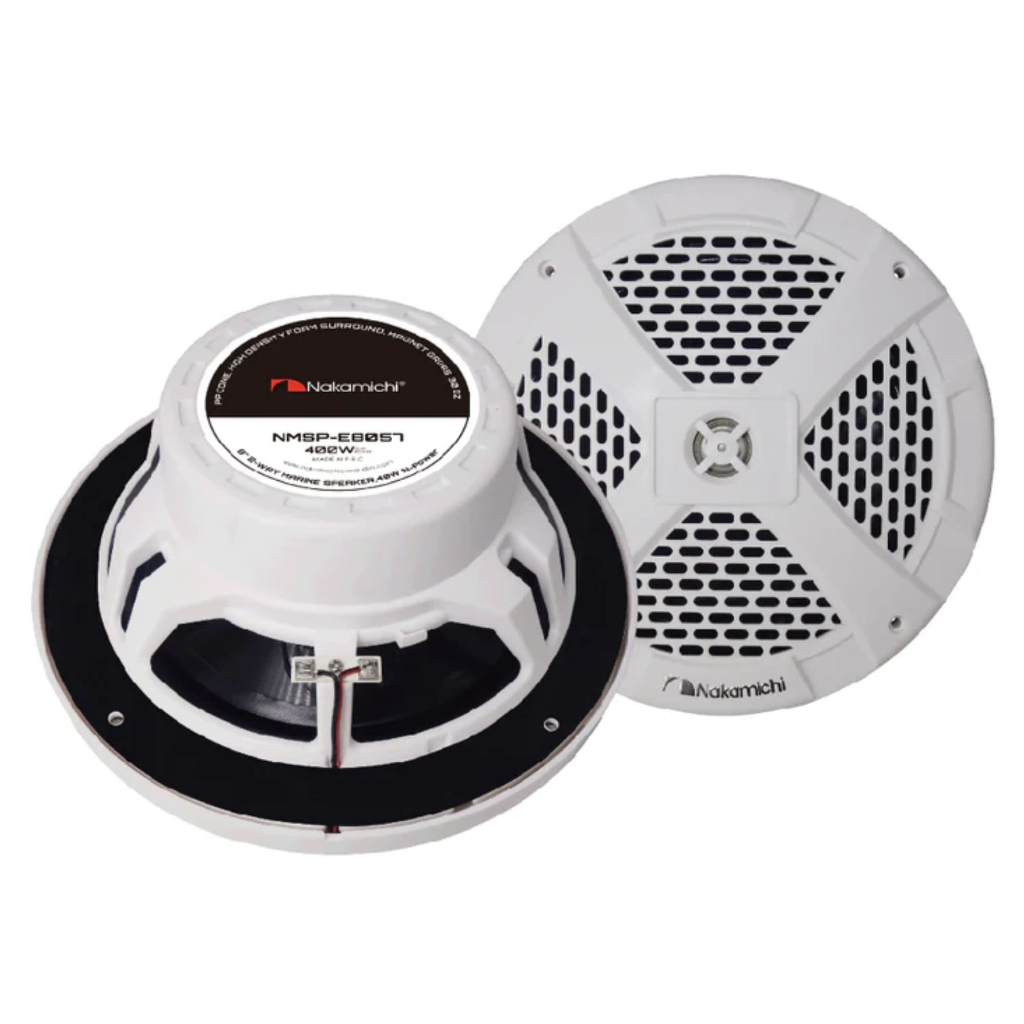 Par Alto Falante Marinizado Nakamichi NMSP E8057 08 Pol 80W RMS