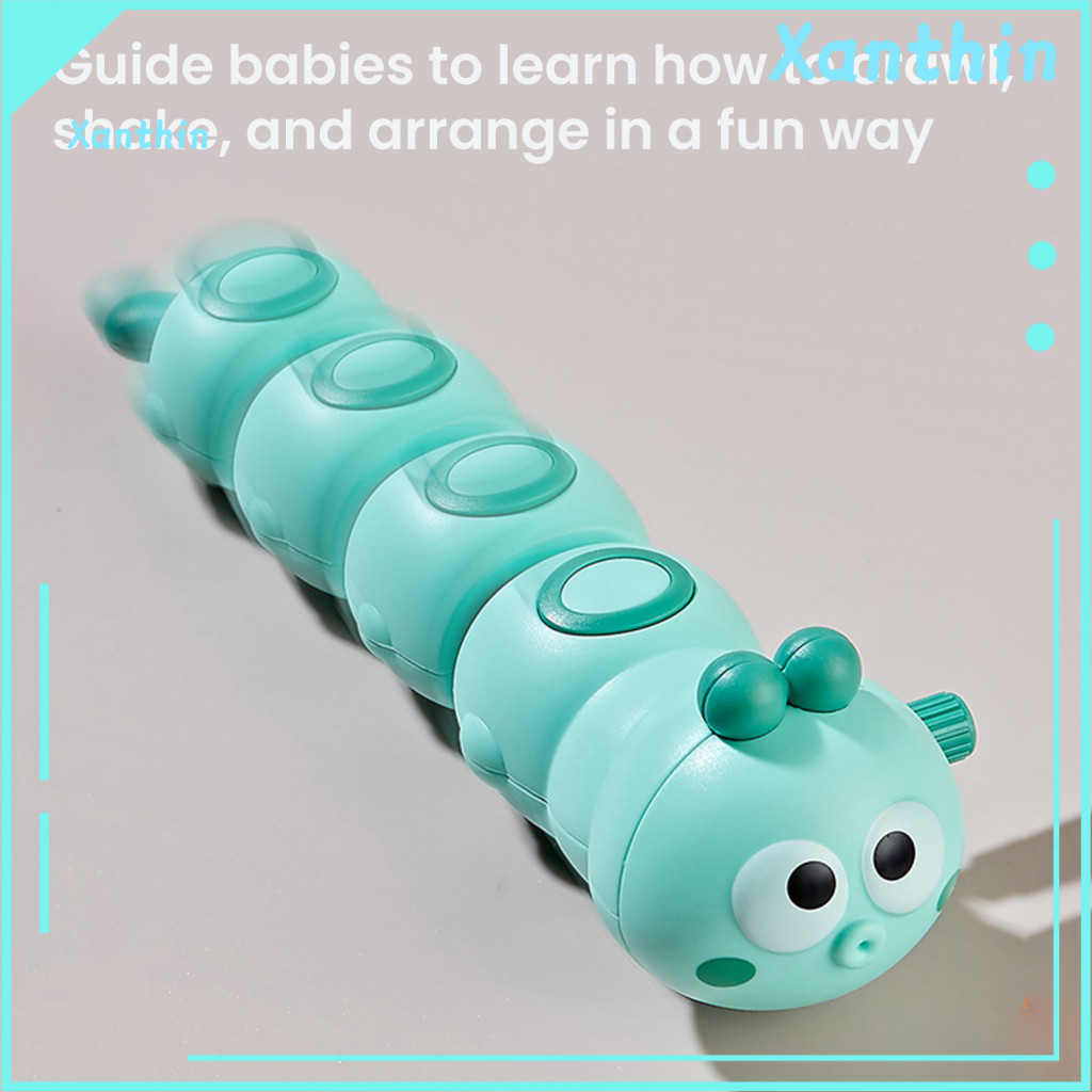 Mechanical Caterpillar Toy Wind-up for Kids – Safe Non-toxic Crawling Educational Baby Perfect Birthday Gift for Toddl