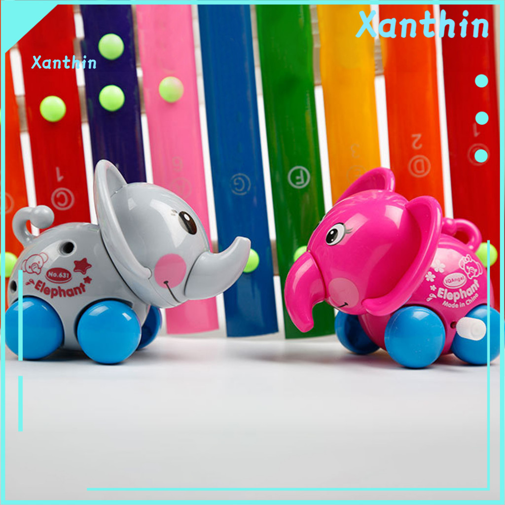 Cute Wind-up Toy Compact Elephant for Kids – No Batteries Needed Educational Clockwork Winding Fun Safe Mechanical for