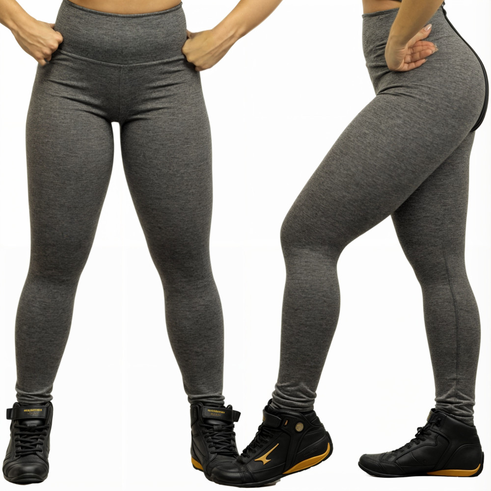 Legging Academia Suplex Lisa Premium não Transparece - Cinza (G)