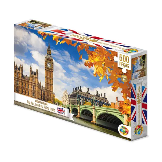 Quebra‑cabeça 500 peças – Big Ben em Londres, Reino Unido | Puzzle Paisagem Europeu