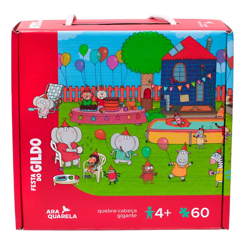 Quebra-Cabeça Puzzle Gigante Infantil Festa Do Gildo 60 Peças Para Montar