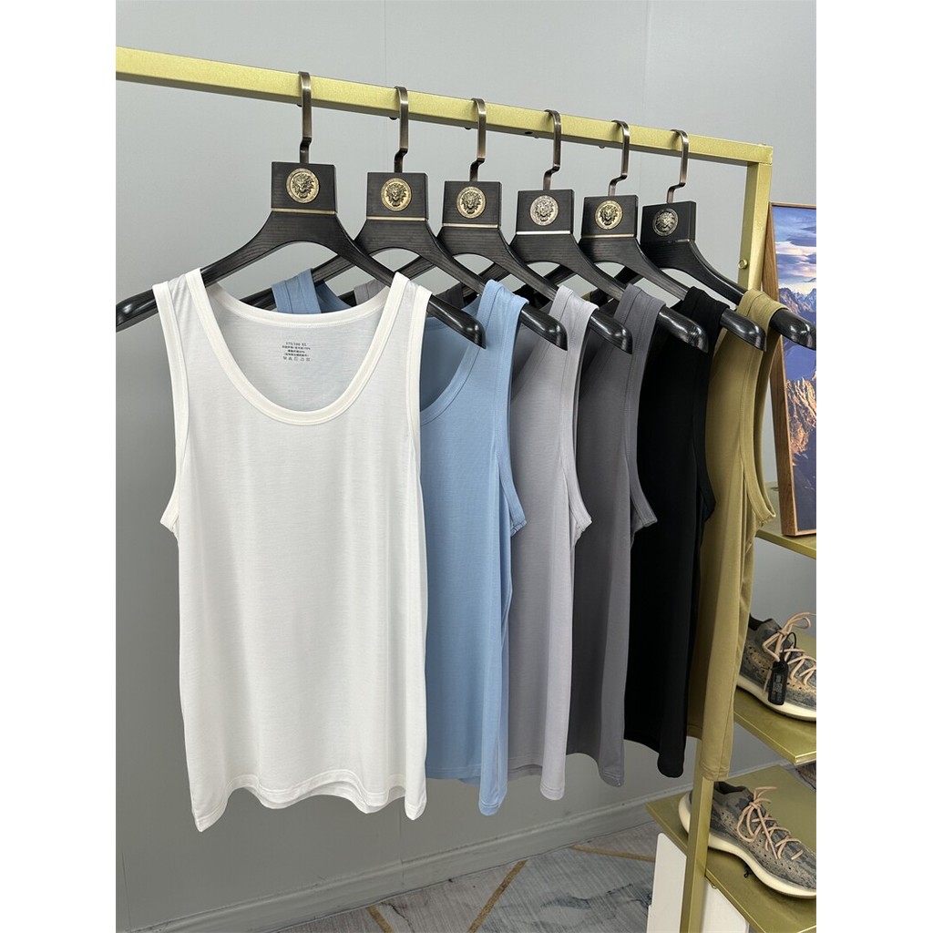 50S Ukesi/toque macio Anti-rugas respirável novo estilo colete primavera verão sem mangas Bottoming esportes camiseta