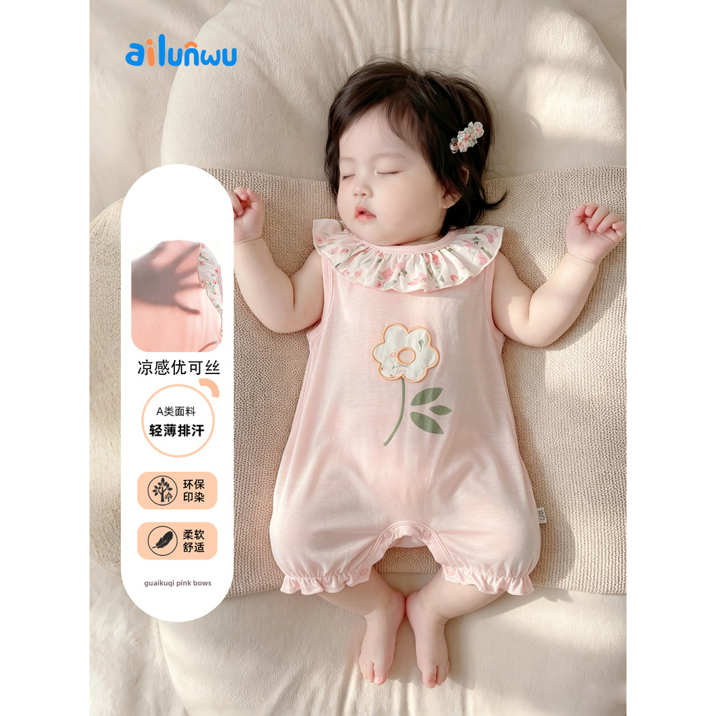 Roupas de bebê roupas de bebê verão estilo fino Ukesi bebê menina roupas de verão Super bonito princesa de manga curta c