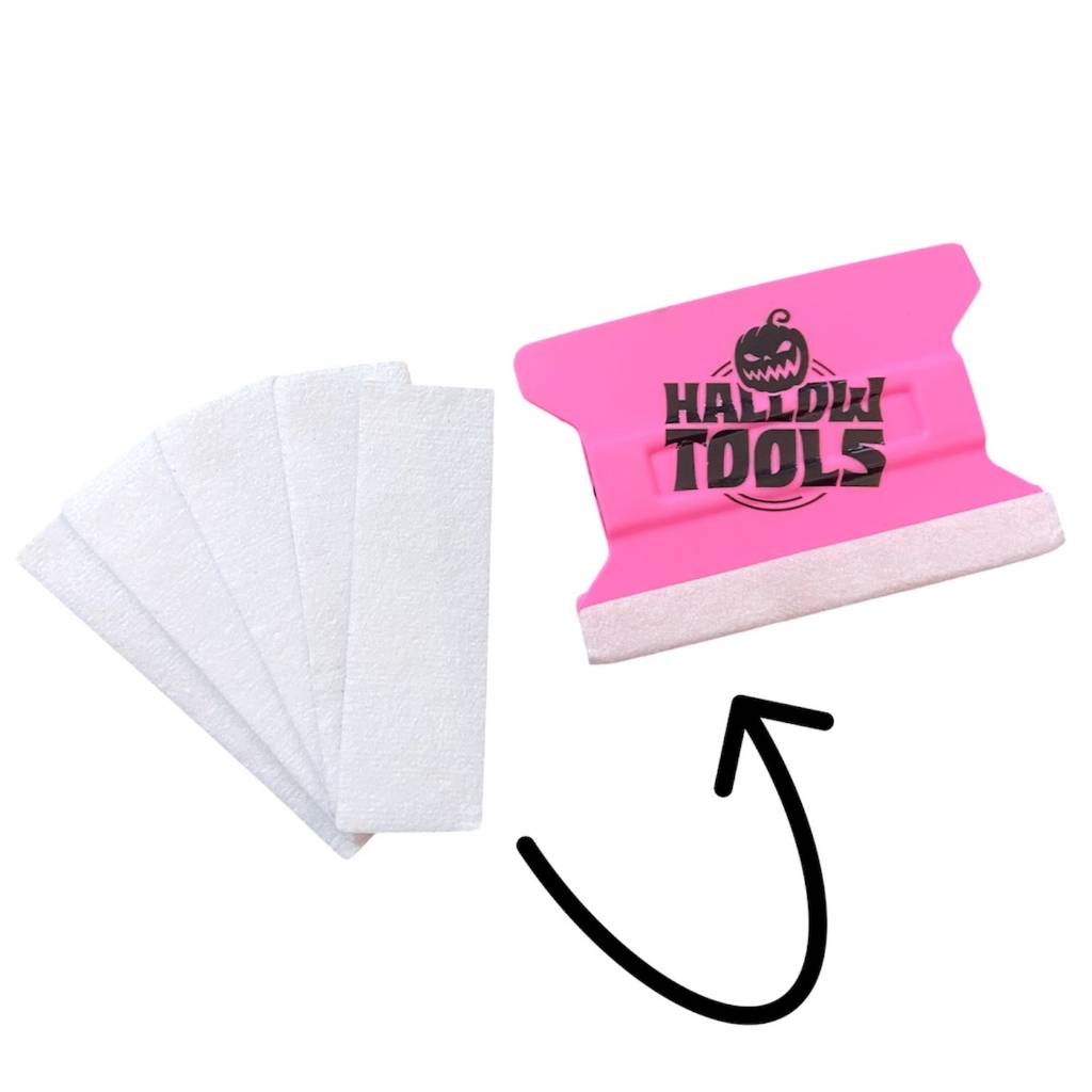 Feltro para espátula 15cm White Buffer Kit de até 50 Unidades! - Hallow Tools