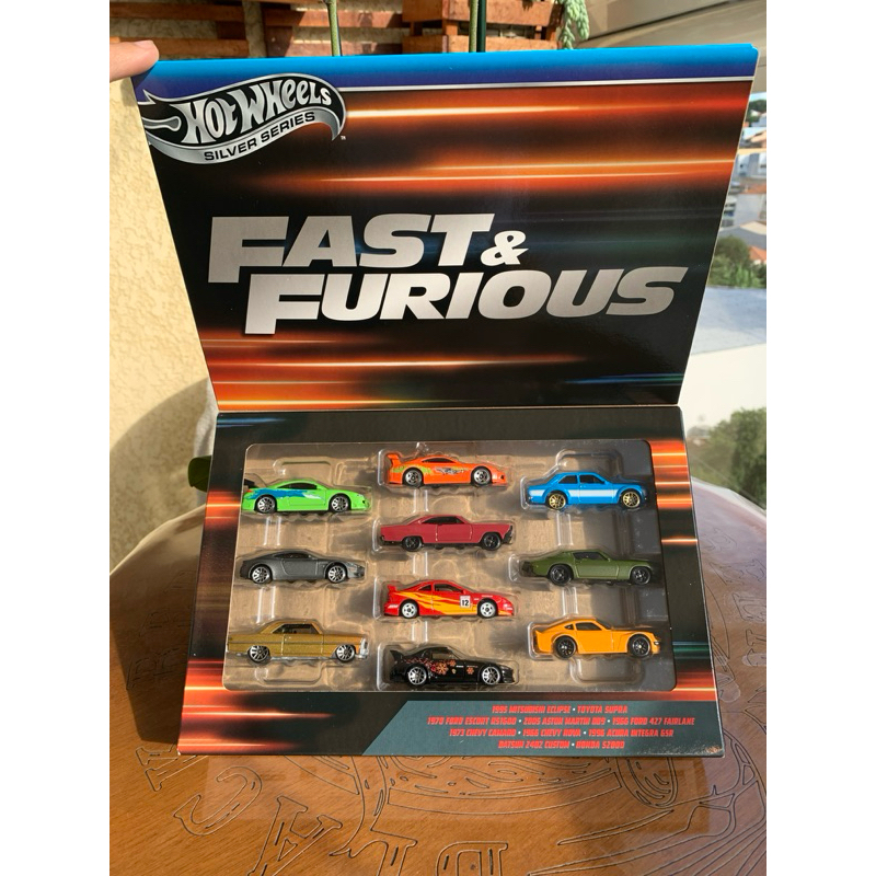HotWheels Fast & Furious Pack 10 Cars Silver Series