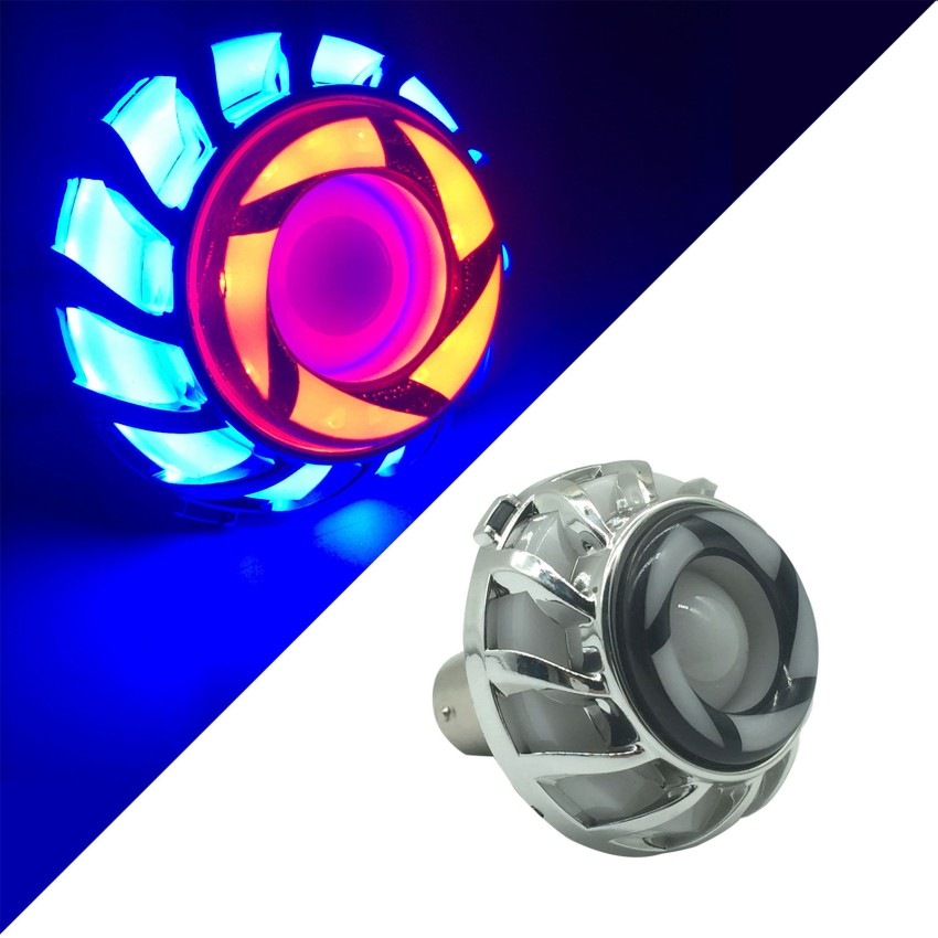 Lâmpada de Led Angel Eyes 2 Polos Com Projetor Rgb Strobo Para Motos