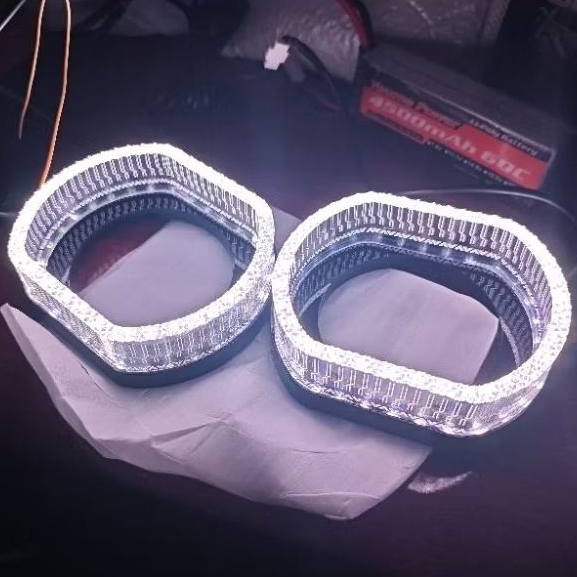 drl Angel eyes 5d RGB 2.5 polegadas