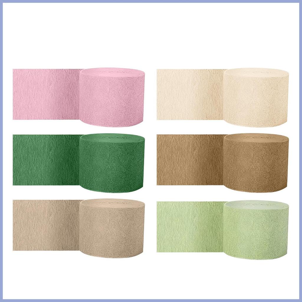 Flâmulas De Papel 6 Peças DIY Colorido Flexível Fontes De Festa Crepe Streamers Rolo Para Aniversários Casamentos Mueady