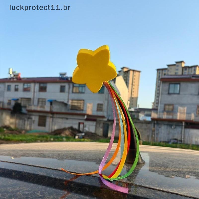 LTBR 1 Peça Acessórios Para Carros Colorido Estrela Streamer Universal Fofo Legal Antena De Carro Decoração De Cobertura
