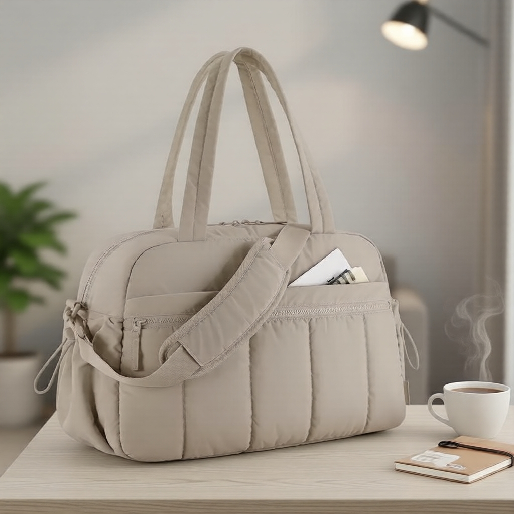 Bolsa Duffle Tote Premium Feminina Cloud, Versátil para Ioga e Esportes