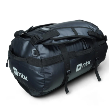NTK Mochila/Bolsa 50L em PVC Duffle Bag NTK cor PRETA