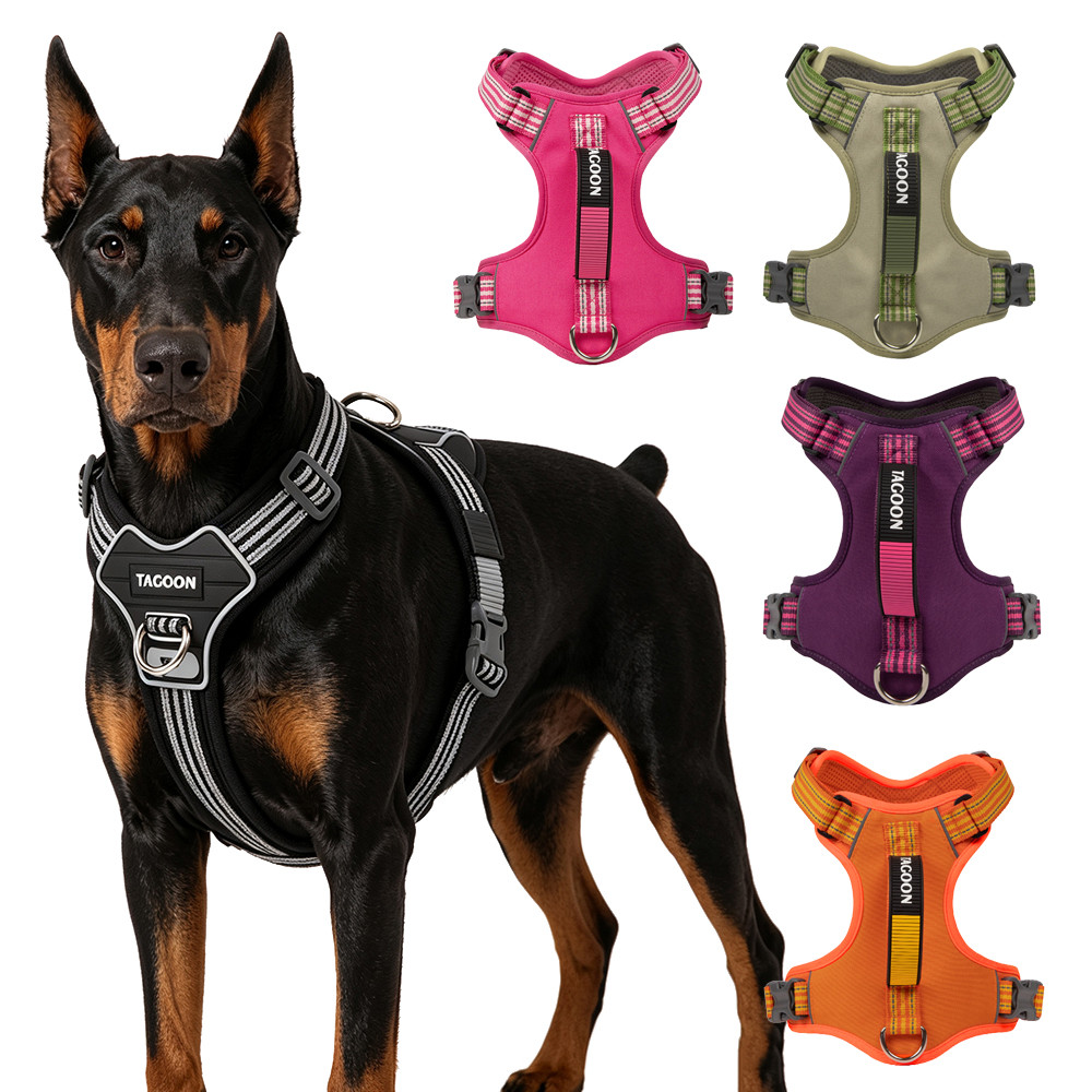Coleira sem Puxada para Cães Grandes com Alça para Cães Pequenos, Médios e Grandes, Weimaraner, Doberman Pinscher, Colei