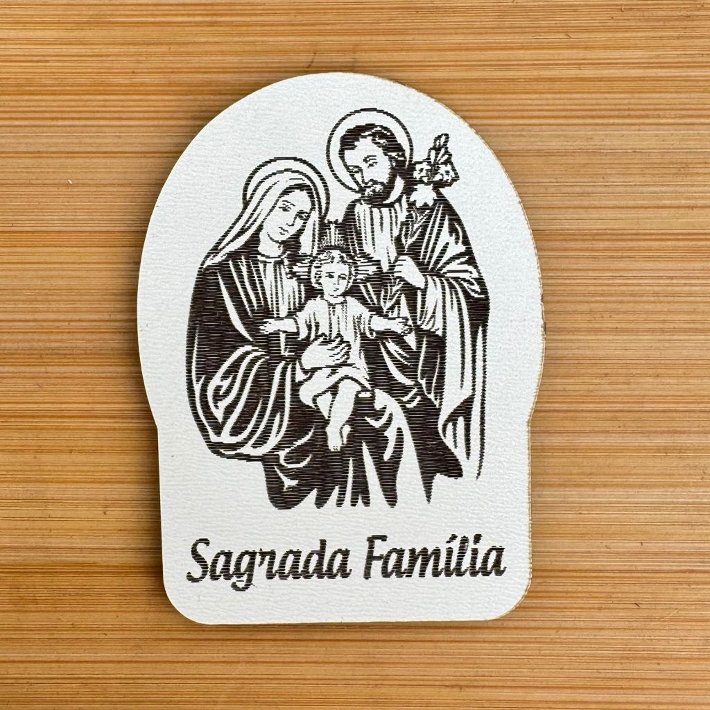 Kit Imãs de Geladeira Sagrada Família em MDF | Lembrancinha Religiosa para Igreja