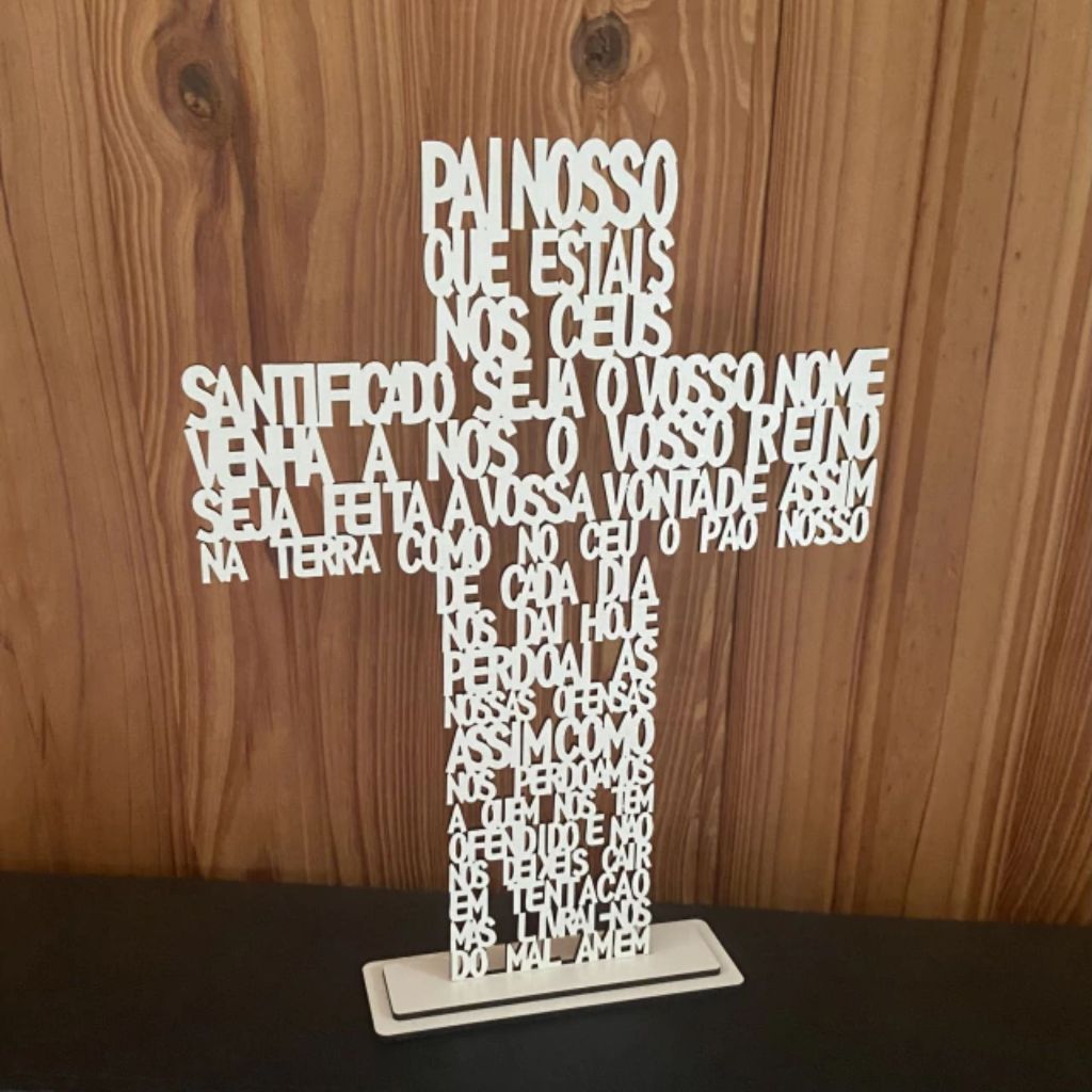 Kit Cruz Pai Nosso para Lembrancinha Religiosa - Primeira Eucaristia, Crisma e Eventos.