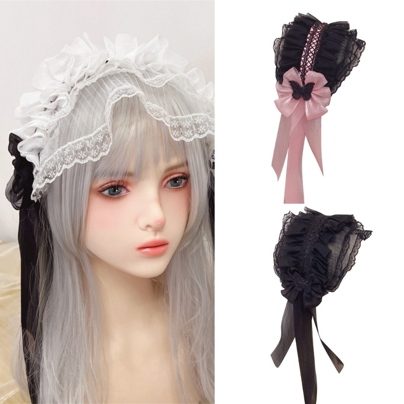 XI Charm Bows Shape Headpiece Soft Poliéster Headwear Mulheres Tiaras Ajustáveis