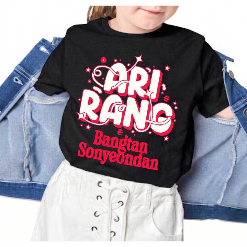 Camiseta Infantil Arirang Bang Tan Army Aesthetic 100% Algodão