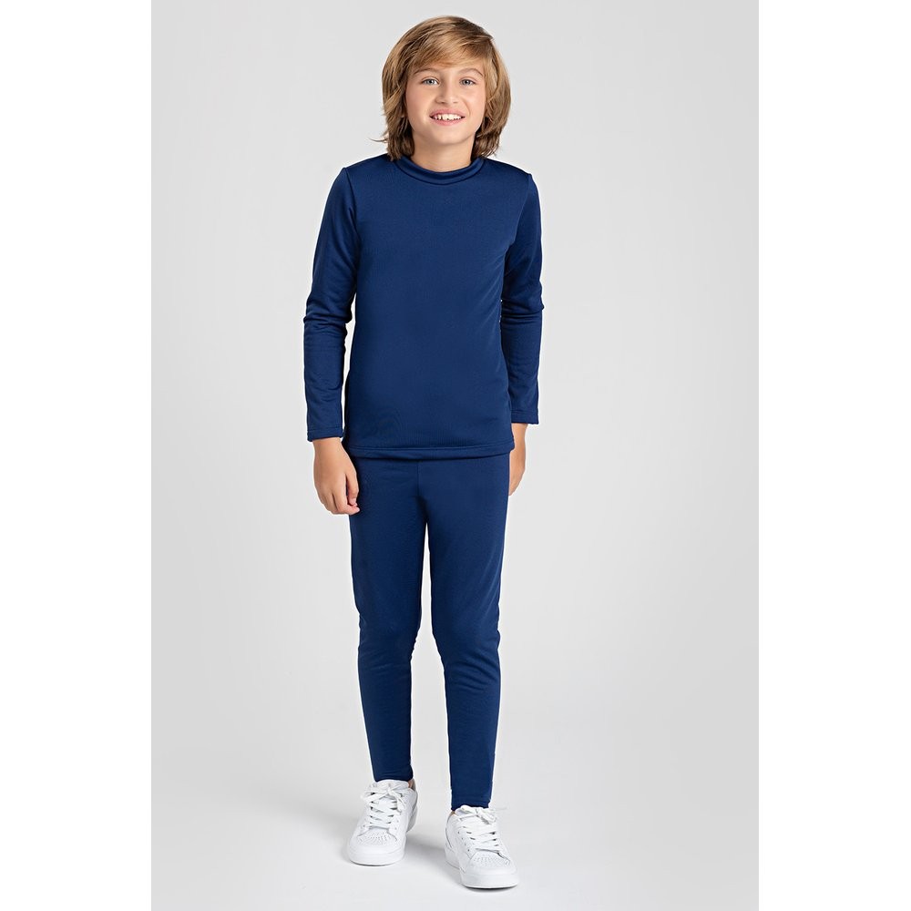 CONJUNTO INFANTIL BLUSA + CALÇA TÉRMICA MARINHO