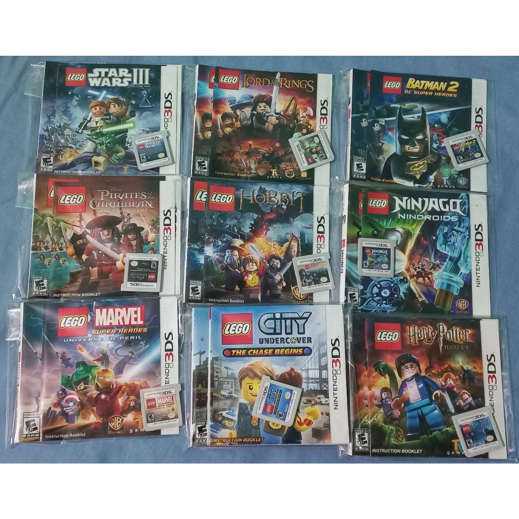 JOGO LEGO PARA NINTENDO 3DS LEGO BATMAN LEGO PIRATAS DO CARIBE LEGO JURASSIC PARK LEGO LORD OF THE RINGS