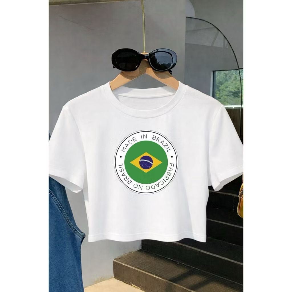 CROPEED OVERSIZED ESTAMPA DO BRASIL - Qualidade Premium | Entrega Rápida | Frete Grátis
