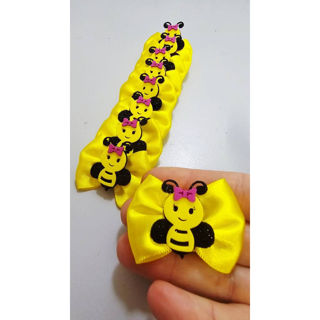 Laços Pet Fêmea Abelhinha Cute (10 un) acessório pet shitzu golden groomer atacado pet shop banho e tosa