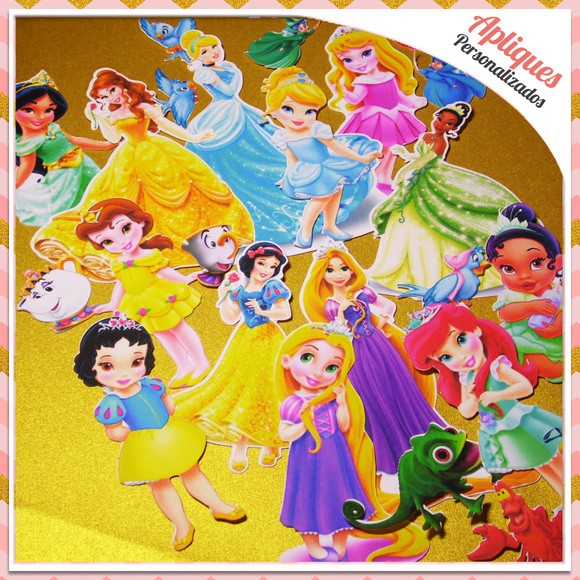 Apliques Princesas Disney Cute e Baby -  - 50 unidades